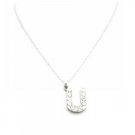 UNE253  Alphabet U Pendant Name Starting With U Pendant Necklace