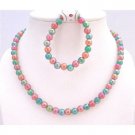GC137  Multicolored Girls Necklace Bracelet Christmas Gift Girls Return Gift