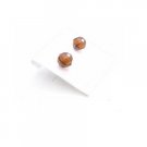 GC183  Brown Crystals Smoked Topaz Stud Earrings Girls Crystals Stud Earrings
