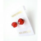 GC181  Girls Crystals Stud Earrings At Affordable Price Lite Siam Red Earrings