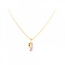 N832  Swiss Cubic Zircon Pendant With 18k Yellow Gold Plated Micron Necklace Very Cute Pendant