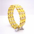 UBR214  Fascinate Bracelet In Striking Yellow Gift Return Gift Jewelry Yellow Pearls Bracelet
