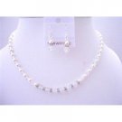 BRD445  Custom Handcrafted Flower Girl Swarovski Crystals Pearls Jewelry Set