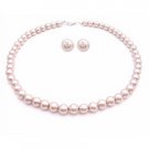 NS838  Bridal Shower Gifts Pearls Jewelry Champagne Pearls Necklace Set