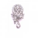 B446  Brooch & Pendant Crystals Glittering Dangling Brooch