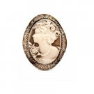 B455  Lite Corado Crystals Cameo Stunning Pin Great Gift Mothers Day