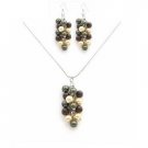 BRD039  Prom Jewelry Cheap Prom Necklace Set In Multicolored Pearls Set
