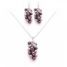 BRD042  Celebrity Jewelry Costume & Fashion Jewelry Lavender & Purple Pearls Jewelry