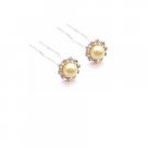 HA575  Unique Available In Yellow Gold Hair Pin Wedding Hair Jewelry