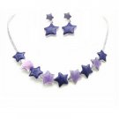 NS858  Birthday Gift Jewelry Set Affordable Stars Pendant & Earrings Set