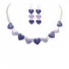 NS860  Romantic Jewelry Gift Jewelry Set Affordable Hearts Pendant & Earrings Set