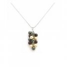 N870  Wedding Jewelry Colletion Customize Pearls Necklace Tricolor Pearls Pendant Necklace
