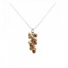 N875  Copper & Golden Pearls Necklaces For The Best Price Swarovski Pearls Jewelry