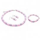 NS884  Choose Your Wedding Prom Jewelry Dashing Pink Combo Necklace Set