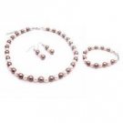 NS887  Fashion Jewelry For Every Bridemaids In Bronze/Ivory Complete Set
