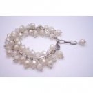 TB003  Wedding Bracelet Off White Beads Bracelet Soft Soothing Color