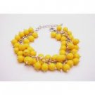 TB963  Cluster Bracelet Stylish Yellow Beads Handmade Bracelet