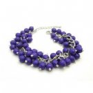 TB965  Costume Jewelry Distributors Of Handmade Cluster Bracelet Purple Beads Bracelet