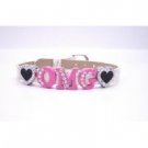 TB991  Teenage Jewelry Text Messaging or Chat Abbreviations Oh My God In OMG Bracelet