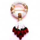 B500  Hand Painted Garland Brooch Token Of Love Respect Gift Your Love One