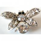 B478  Clear Crystals Bumble Bee Brooch Buy & Give Affordable Christmas Gift