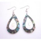 UER444  Wholesale Abalone Shell Earrings Teardrop Shell Jewelry