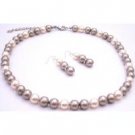 BRD133  Affordable Swarovski Wedding Holiday Gift Platinum Ivory Pearls