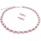BRD132  Spectacular Attractive Jewelry Platinum Champagne w/ Brown Pearls Set