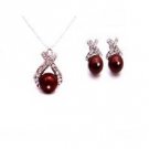 BRD121  Attractive Wedding Party Compatible Necklace Set Jewelry Set