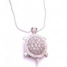 N918  Cute Silver Turtle Pendant Brooch Sparkling Like Real Diamond Gift To Your Love One