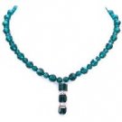 N912  Emerald Crystals Round Bead Genuine Swarovski Crystals Necklace Gift