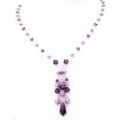 N897  Swarovski Collection Valentine Gift Feburary Crystals Color Jewlery Amethyst Crystals Necklace