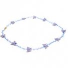 GC235  Purple Butterfly Necklace Beaded Gift Item For Girls