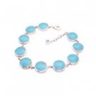 BR131  Gift & Presents Online Sterling Silver Attractive Turquoise Bracelet
