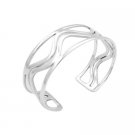 BR120  Tripple Row Sterling Silver Bracelet Curvy In The Middle Row