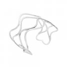 BR119  Fashion Jewelry Inspired Celtic Knot Sterling Silver Cuff Bracelet