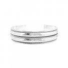 BR117  Double Row Sterling Silver Bracelet Twisted Design Mothers Day Gift