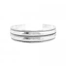BR117  Double Row Sterling Silver Bracelet Twisted Design Mothers Day Gift