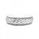 BR112  Sterling Silver Woven Solid Sterling Silver 925 Bracelet