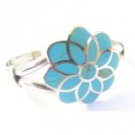 BR066  Engraved Vintage Genuine Sterling Silver 92.5 Cuff Bracelet