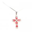 UNE292  Beautiful Necklaces at Amazing Prices Pink Cross Pendant Christmas Gift