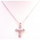 UNE291  Diamante Cross Pendant Sparkling Affordable Inexpensive Christmas Gift