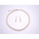 UNS031  Ivory Pearls Jewelry Set Beautiful Pearls Bridemaids Necklace Set Wedding Jewelry Set