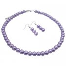 UNS051  Affordable Bridal Bridemaids jewelry Set Victorian Lilac Wedding Pearls Necklace Jewelry Set