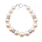 TB048  Big Pearls Bracelet Ivory Pearls Exclusively Gift Wedding Flower Girl