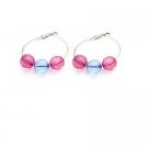 UER431  Gift Friend Jewelry Inexpensive Jewelry Glass Bead Hoop Earrings
