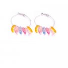 UER430  Looking For Hoop Earrings Multcolor Gorgeous Glass Beads Earrings