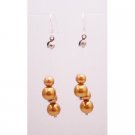 UER423  Inexpensive Gold Pearls Dangling Earrings Gorgeous Jewelry