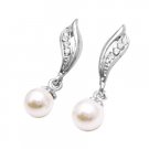 UER421  Wedding Earrings Ivory Pearls Decorated Cubic Zircon Stud Bridemaids