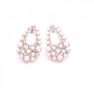 D216  Looking For Earrings Fully Embedded White Pearls In Pear Shape